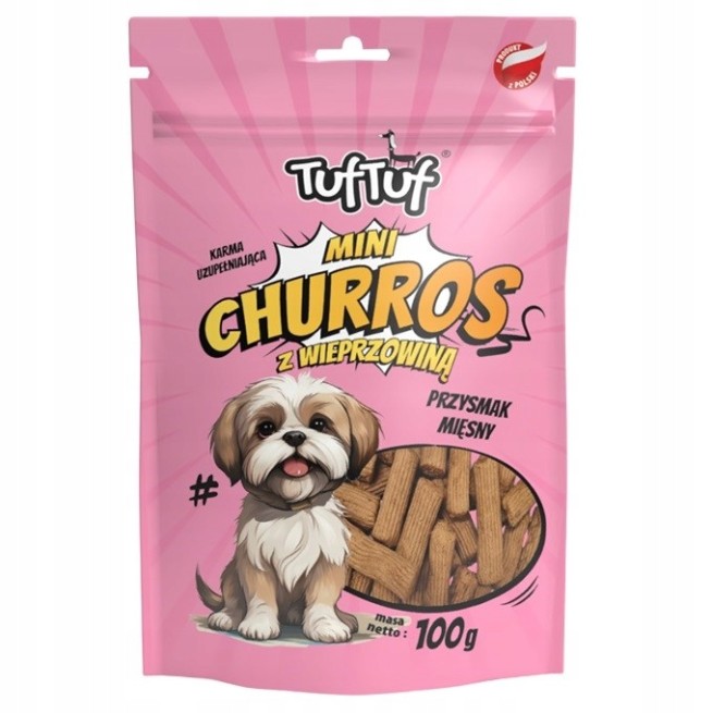 Tuf tuf Mini Churros z wieprzowiną dla psa 100g (1)
