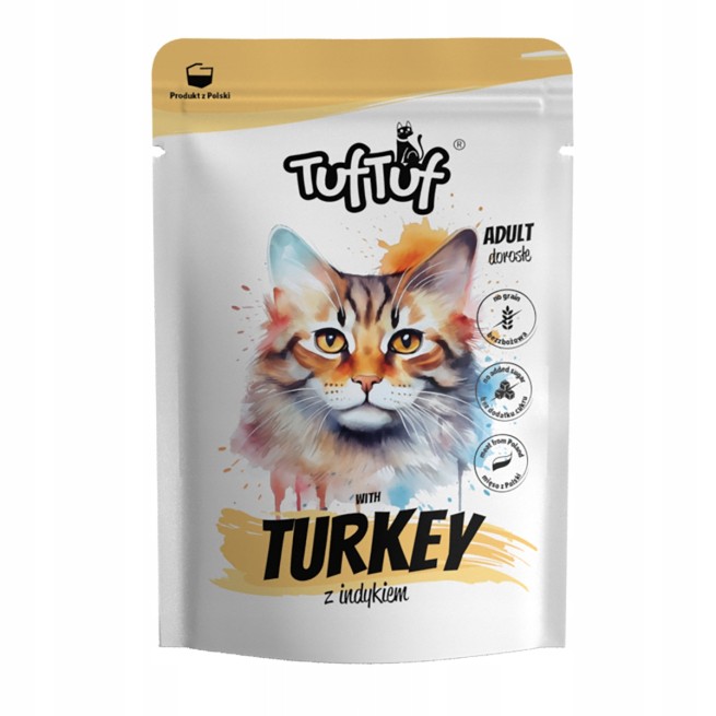 TUF TUF Saszetka mielonka z indykiem dla kota 100g (1)