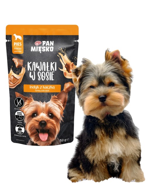 Pan Mięsko Indyk Kaczka 150g karma w saszetce dla psa (1)
