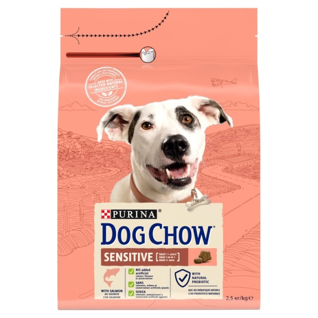 Purina Dog Chow Sensitive karma sucha łosoś 2,5 kg (1)