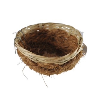 Gniazdko bambusowe z trawą kokosową 10 cm