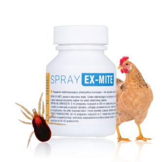 Środek na Ptaszyńca Pchły Preparat na Pasożyty Oprysk Spray ExMite 50 ml