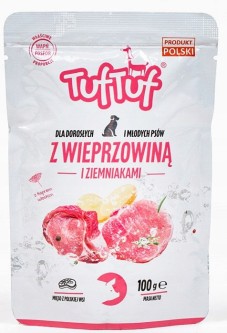 Obrazek dla: Tuf tuf Saszetka wieprzowina z ziemniakami dla psa 100g