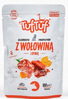 Obrazek dla: Tuf tuf Saszetka wołowina z dynią dla psa 100g