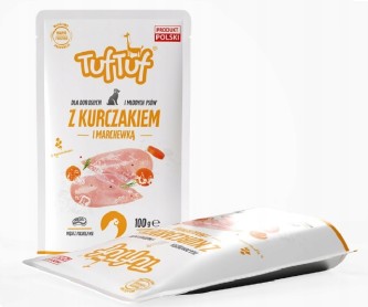 Obrazek dla: Tuf tuf Saszetka kurczak z marchewką  karma mokra 100g