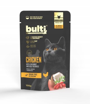 Obrazek dla: Karma mokra dla kota BULTI Superfood kurczak z kokosem i jagodami goji