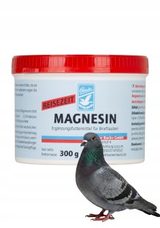 Obrazek dla: Magnesin to preparat wspierający prawidłową pracę mięśni oraz wytrzymałość gołębi w okresie intensywnego wysiłku. Pomaga w regeneracji i utrzymaniu stabilnej formy w sezonie lotowym.