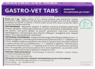 Obrazek dla: GASTROVET TABS 60 tabl.