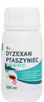 Obrazek dla: DYZEXAN Ptaszyniec ZWALCZA PASOŻYTY BYTUJĄCE NA SKÓRZE I PIÓRACH GOŁĘBI 200ml